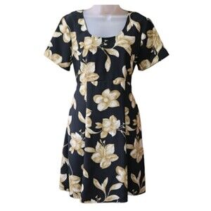 Bentley Black & Tan Floral Dress 8